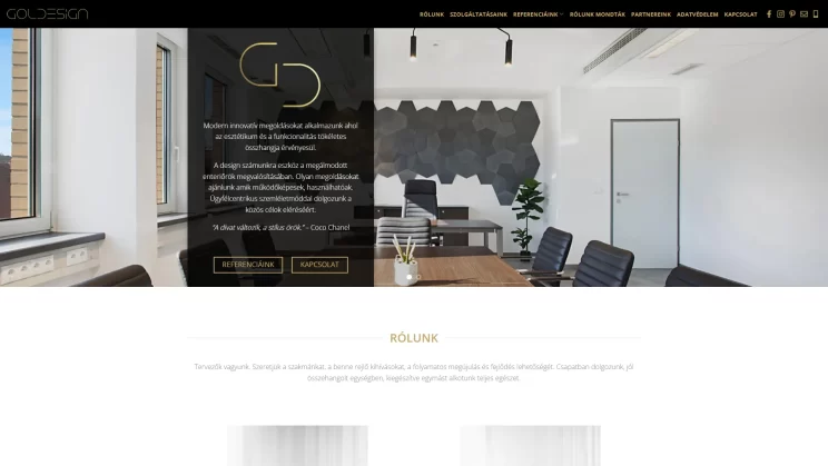 Goldesign weboldal