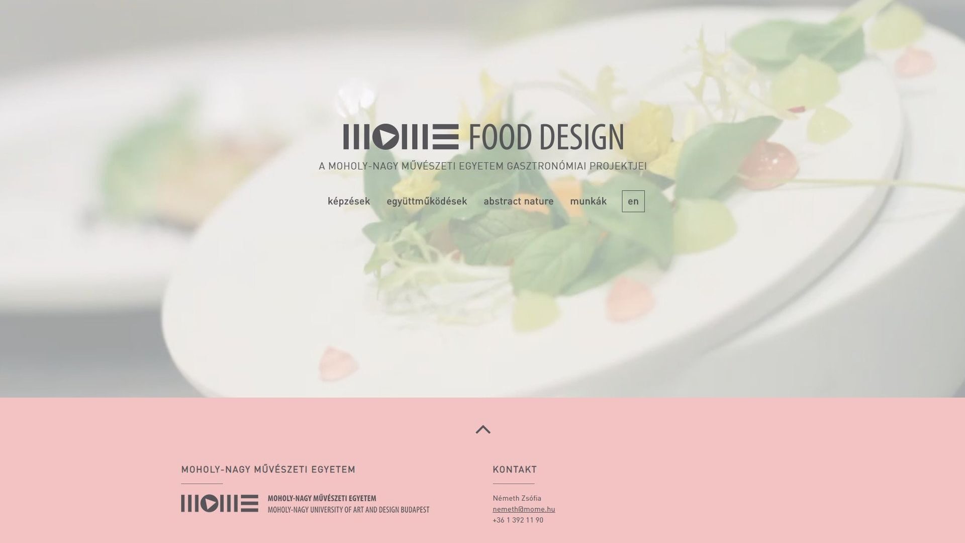 MOME Food Design weboldal