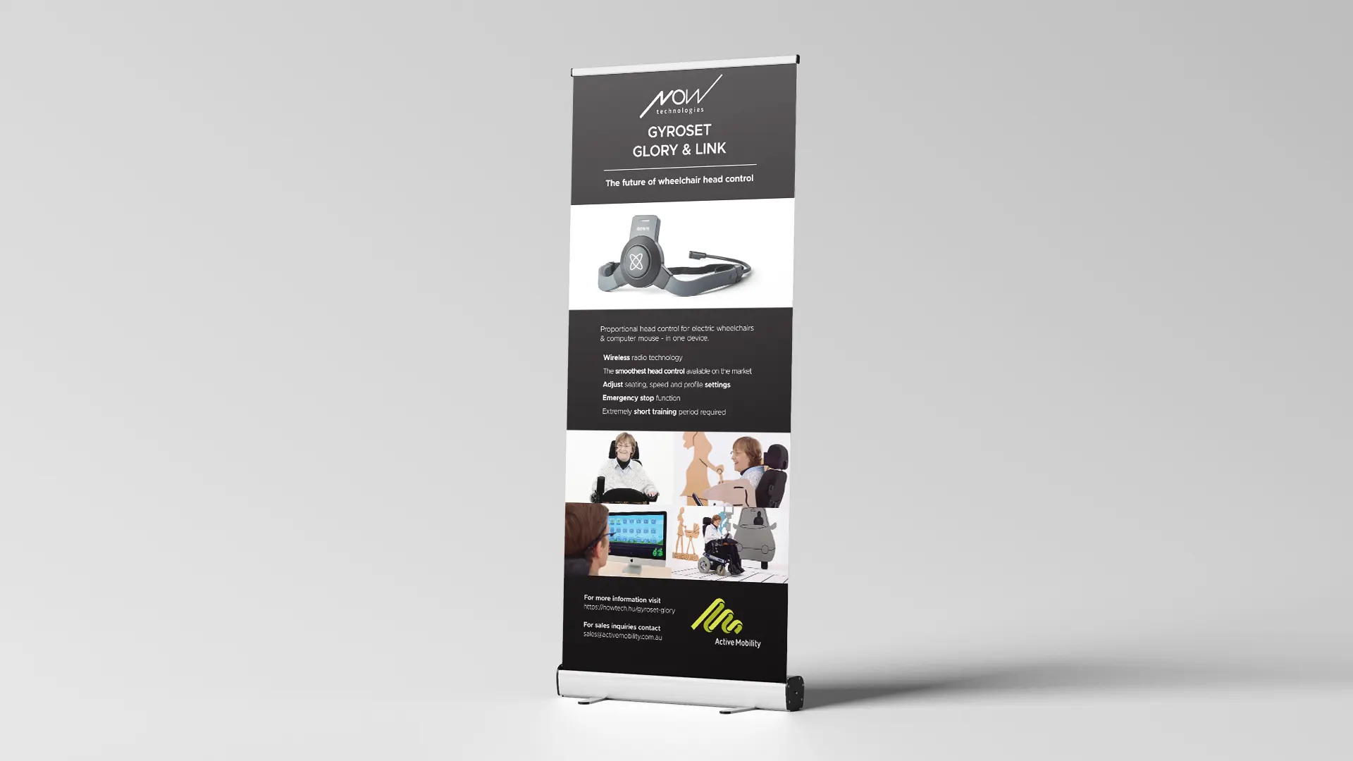 Now Technologies GyroSet Glory rollup banner